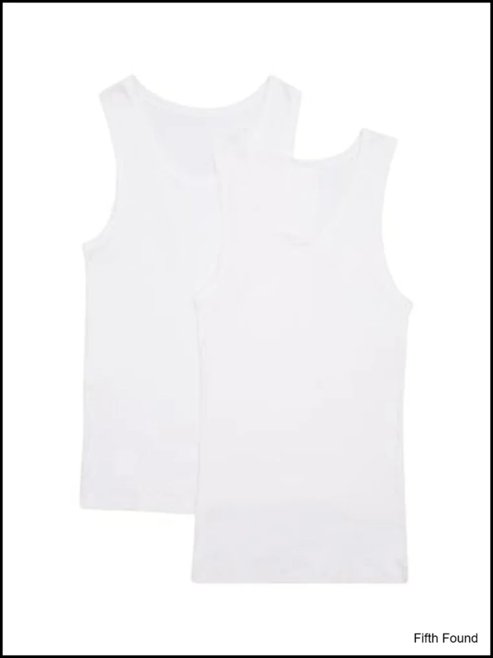 Men's 2-Pack Cotton Rib Tank Undershirts with Scoop Neck